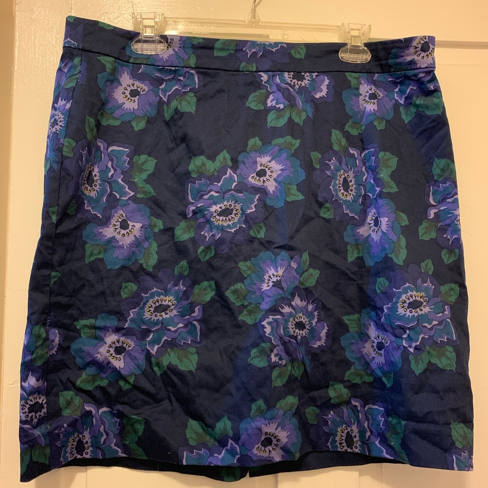 Blue Floral Gap Skirt